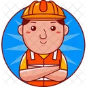 Builder Vector Cartoon Icon