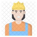Construction Worker Man Icon