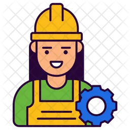 Builder Female  Icon