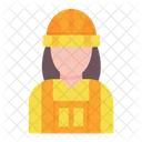 Builder Avatar Woman Icon