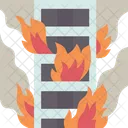 Building Fire Emergency Icon