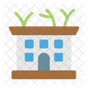 Building Roof Gardening Icon