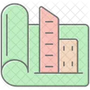 Building Blueprint Lineal Color Icon Icon