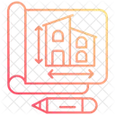 建物の設計図  アイコン