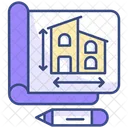 Building Blueprint Construction Building Icon