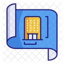 Building blueprints  Icon