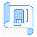 Building blueprints  Icon