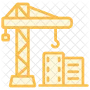 Building Construction Duotone Line Icon Icon