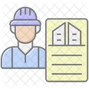 Building Contractor Lineal Color Icon Icon