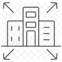 Building Expansion Thinline Icon 아이콘