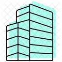 Building Exterior Color Shadow Thinline Icon Icon
