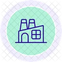 Building Factory Line Icon Icon