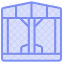 Building Framework Duotone Line Icon Icon