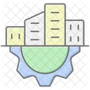 Building Infrastructure Lineal Color Icon Icon