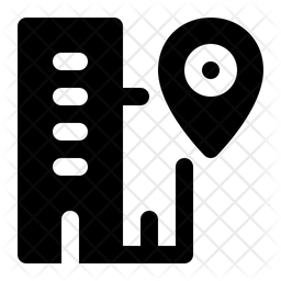 Building Location Icon - Download in Glyph Style