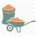 Building Materials Build Wheelbarrow Icon