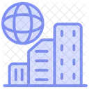 Building Modernization Duotone Line Icon Icon