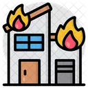 Building On Fire Home Fire House Burning Icon