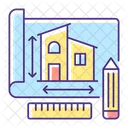 Home Building Plan Icon