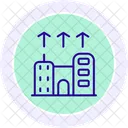 Building Upgrade Line Icon Icon