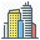 City Town Buildings Icon