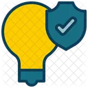 Bulb Idea Shield Icon