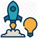 Bulb Idea Rocket Icon