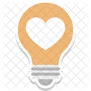 Bulb Electricity Heart Icon