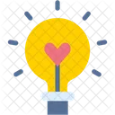 Bulb Heart Love Icon