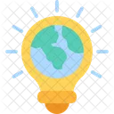 Bulb Planet Idea Icon