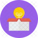 Bulb With Box Product Solution Icon