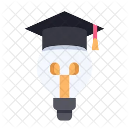 Bulb Graduation Cap  Icon