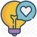 Bulb Love Heart Icon