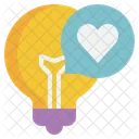 Bulb Love Heart Icon