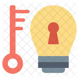 Bulb Lock Key  Icon