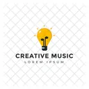 Creative Music Bulb Tag Bulb Label Icon