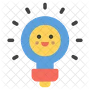 Bulb Smiley Bulb Emoji Emoticon Icon