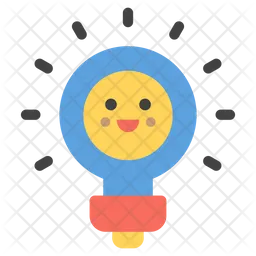 Bulb Smiley Emoji Icon