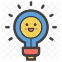 Bulb Smiley Bulb Emoji Emoticon Icon