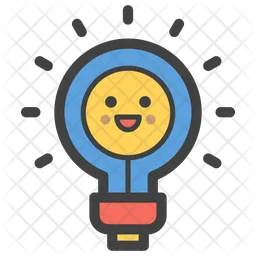 Bulb Smiley Emoji Icon