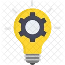 Bulb with cogwheel  Icon