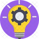 Bulb with cogwheel  Icon