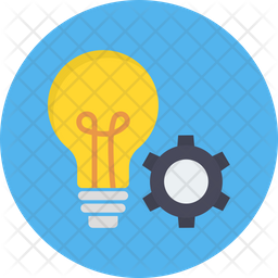 Bulb with setting Icon - Download in Rounded Style