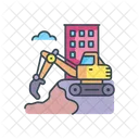 Buldozer Construction Excavator Icon