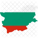 Bulgaria  flag map  Icon