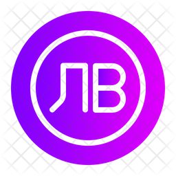Bulgarian Lev Icon - Download in Gradient Style