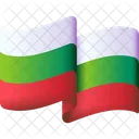 Bulgarien Flagge Flagge Land Symbol