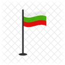 Bulgarien Flagge Flagge Land Symbol