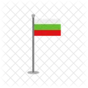 Bulgarien Flagge Flagge Land Symbol