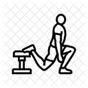Bulgarisch Split Kniebeugen Symbol